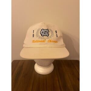 UNC Tar Heels 1993 National Champions Basketball White Vintage Adjustable Hat